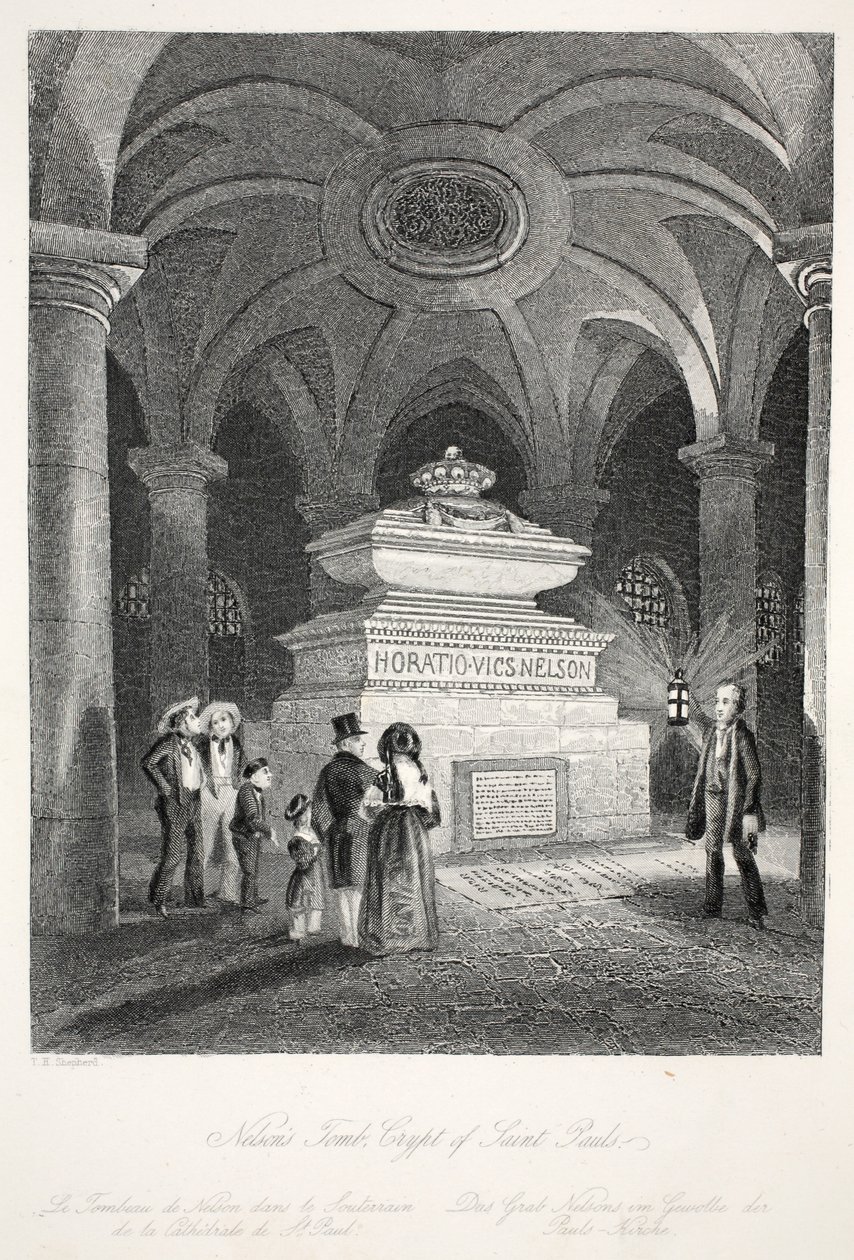 Nelsons Grab in der Krypta von St. Paul, aus 
