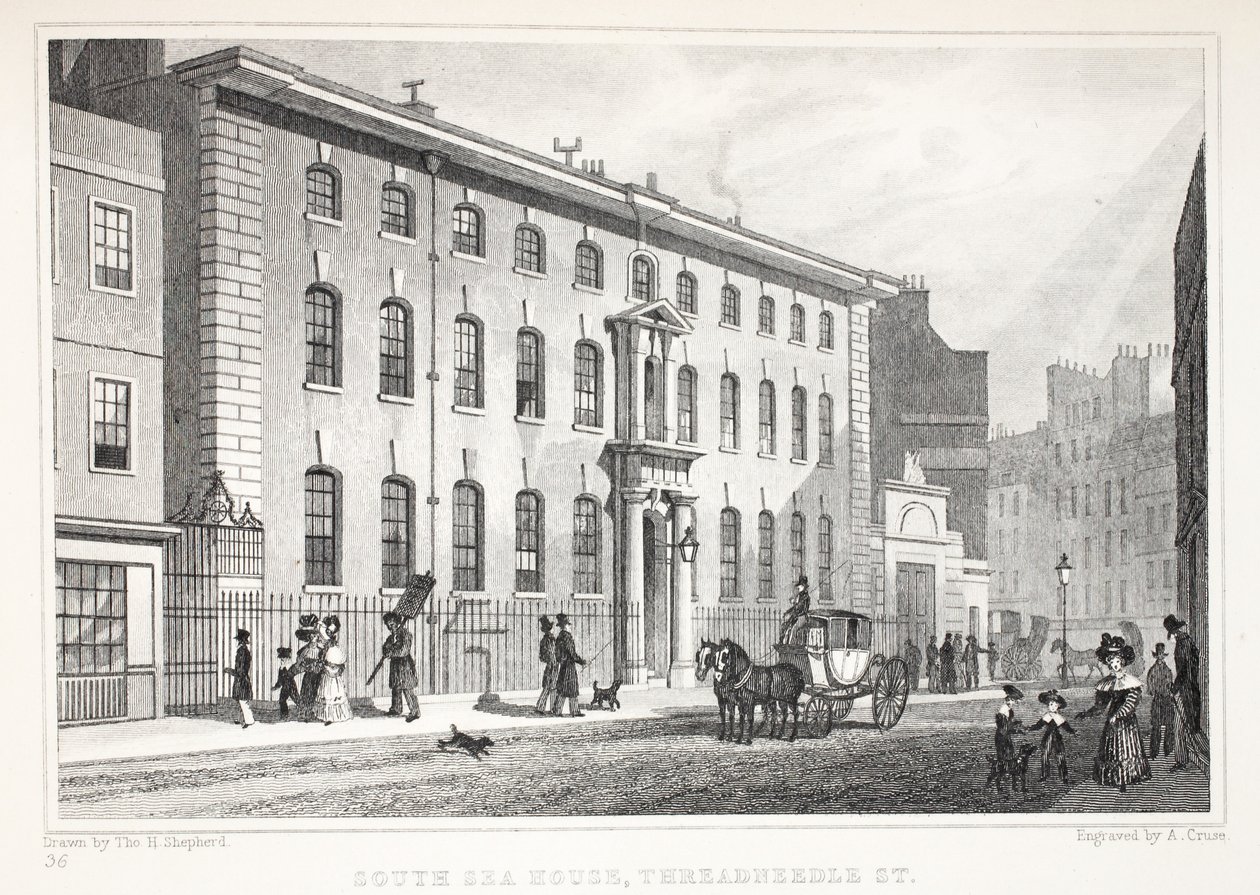 South Sea House, Threadneedle Street, aus 