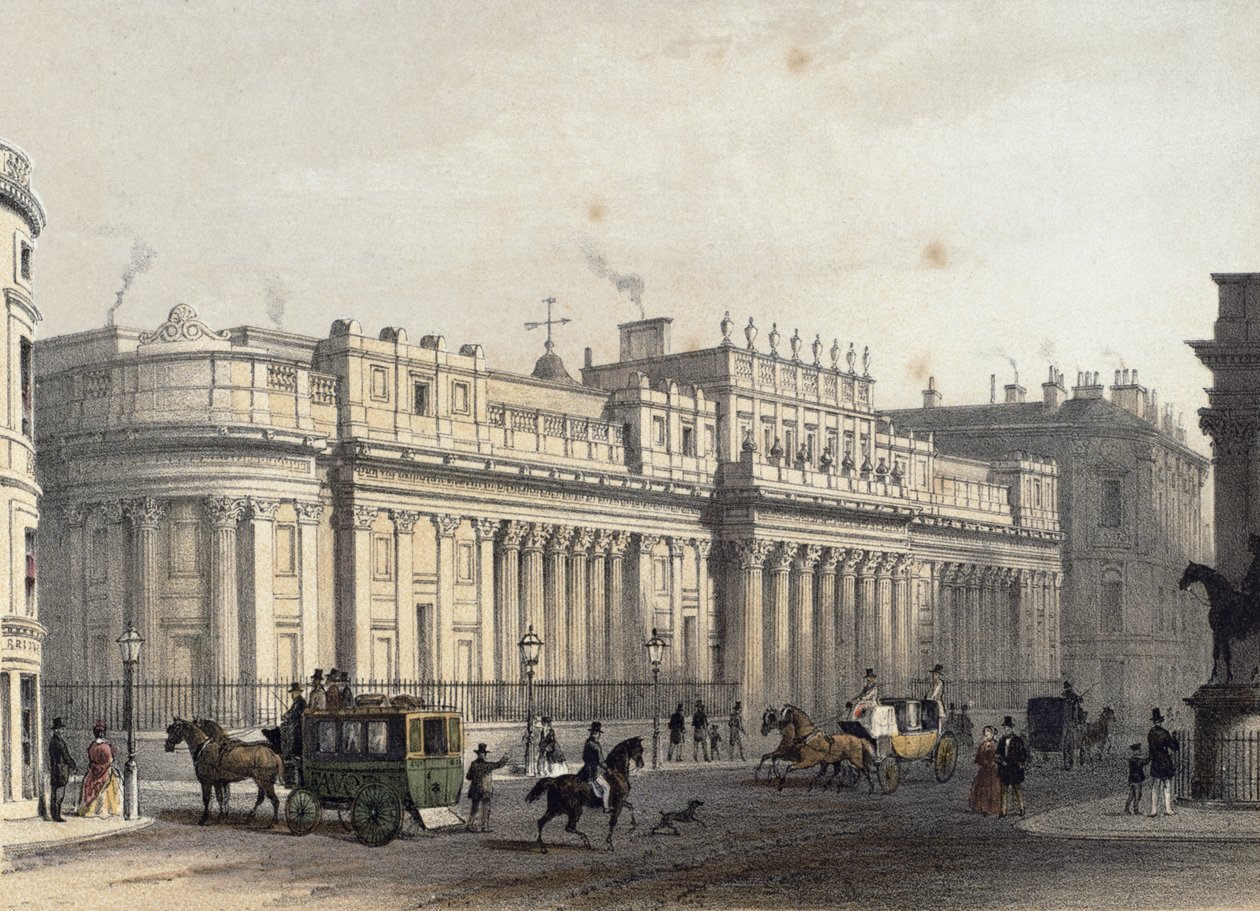 Die Bank von England (lithographiert von Louis-Jules Arnout, 1854) von Thomas Hosmer Shepherd