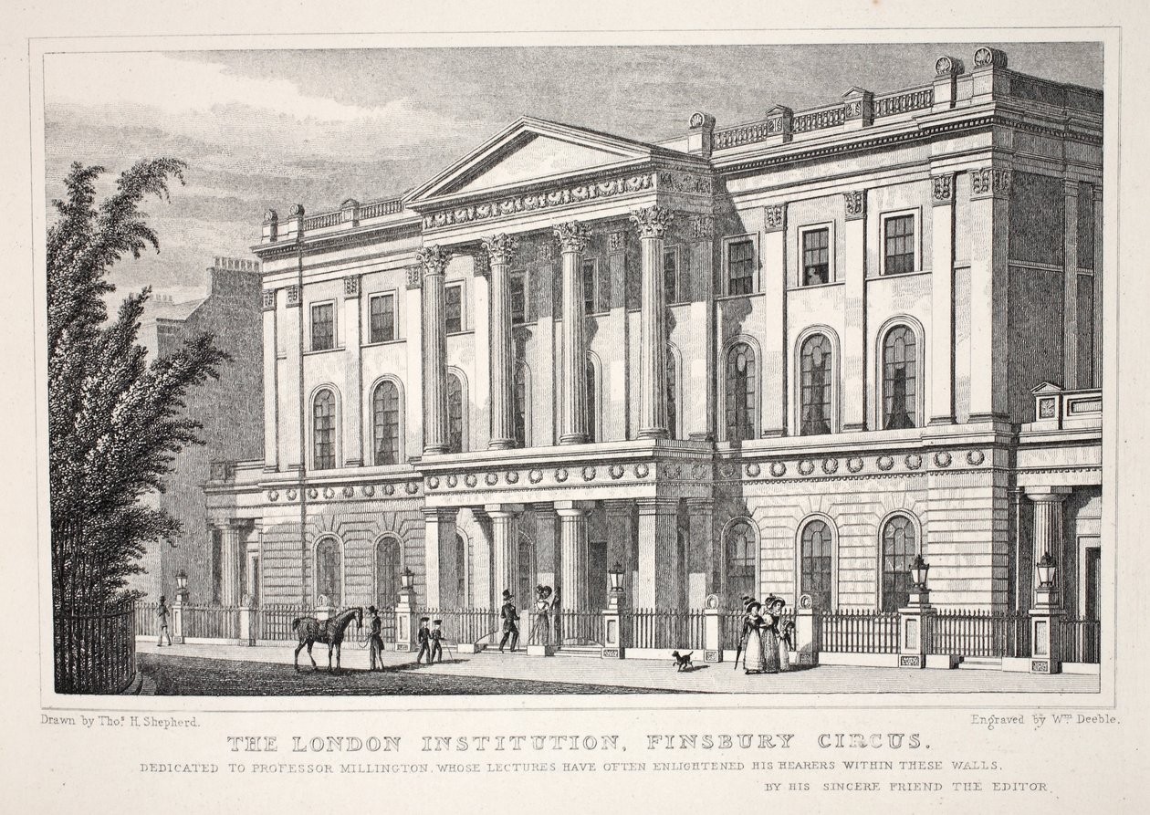 Die London Institution, Finsbury Circus, aus 