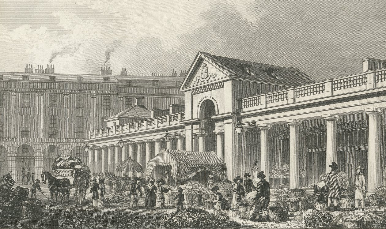 Die NW-Fassade des neuen Covent Garden Marktes, 1827-30 von Thomas Hosmer Shepherd