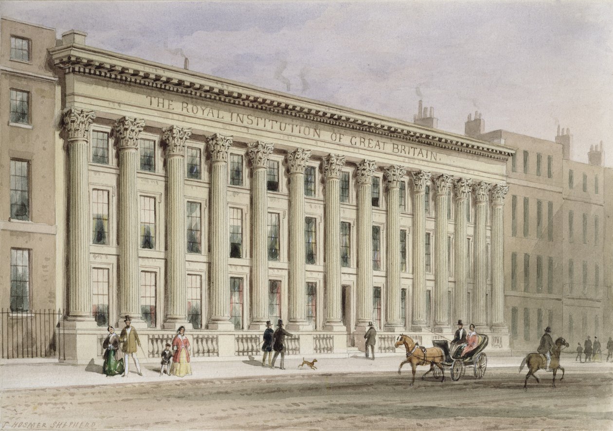 Die Royal Institution of Great Britain, Albemarle Street, ca. 1838 von Thomas Hosmer Shepherd