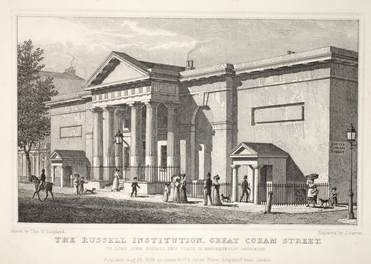 Die Russell Institution, Great Coram Street, aus 