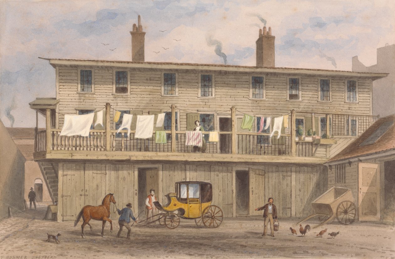 The Vine Inn, Vine Yard, Aldersgate in der City of London von Thomas Hosmer Shepherd