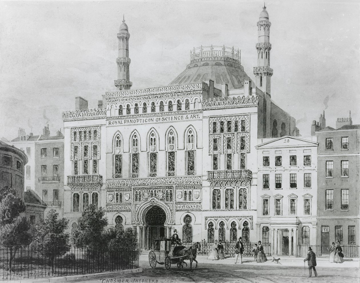 Ansicht des Royal Panopticon of Science and Art, 1825 von Thomas Hosmer Shepherd