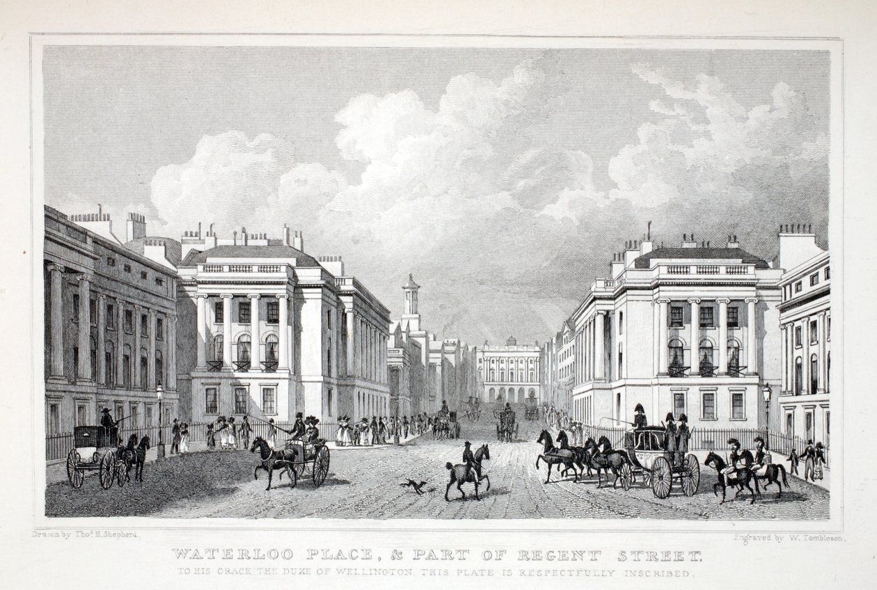 Waterloo Place und ein Teil der Regent Street, aus 