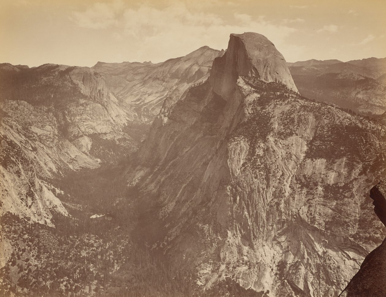 Der Half Dome vom Glacier Point, Yosemite von Thomas Houseworth and Company