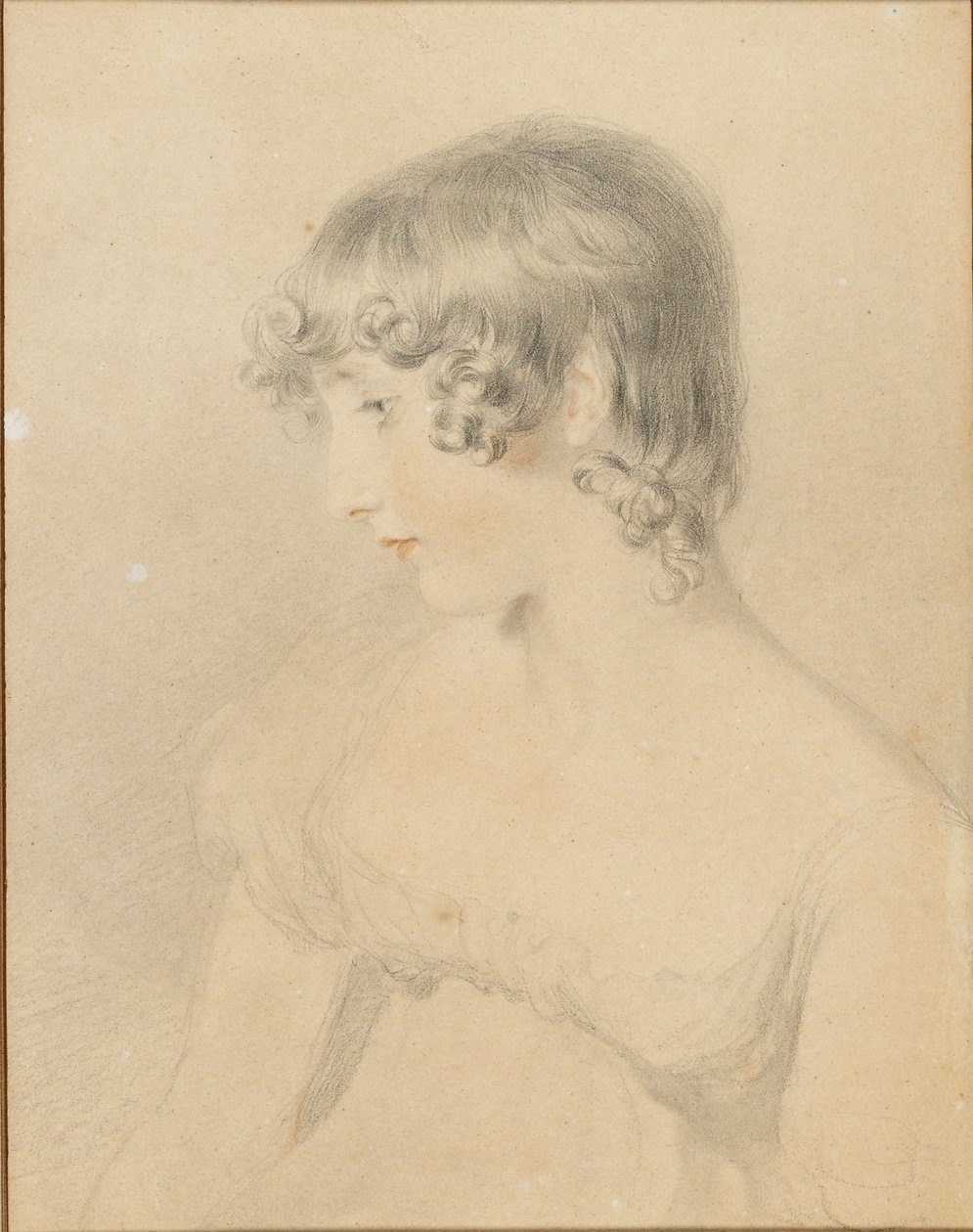 Büste von Susan Bloxam, im Profil nach links gedreht, 1818 von Thomas Lawrence