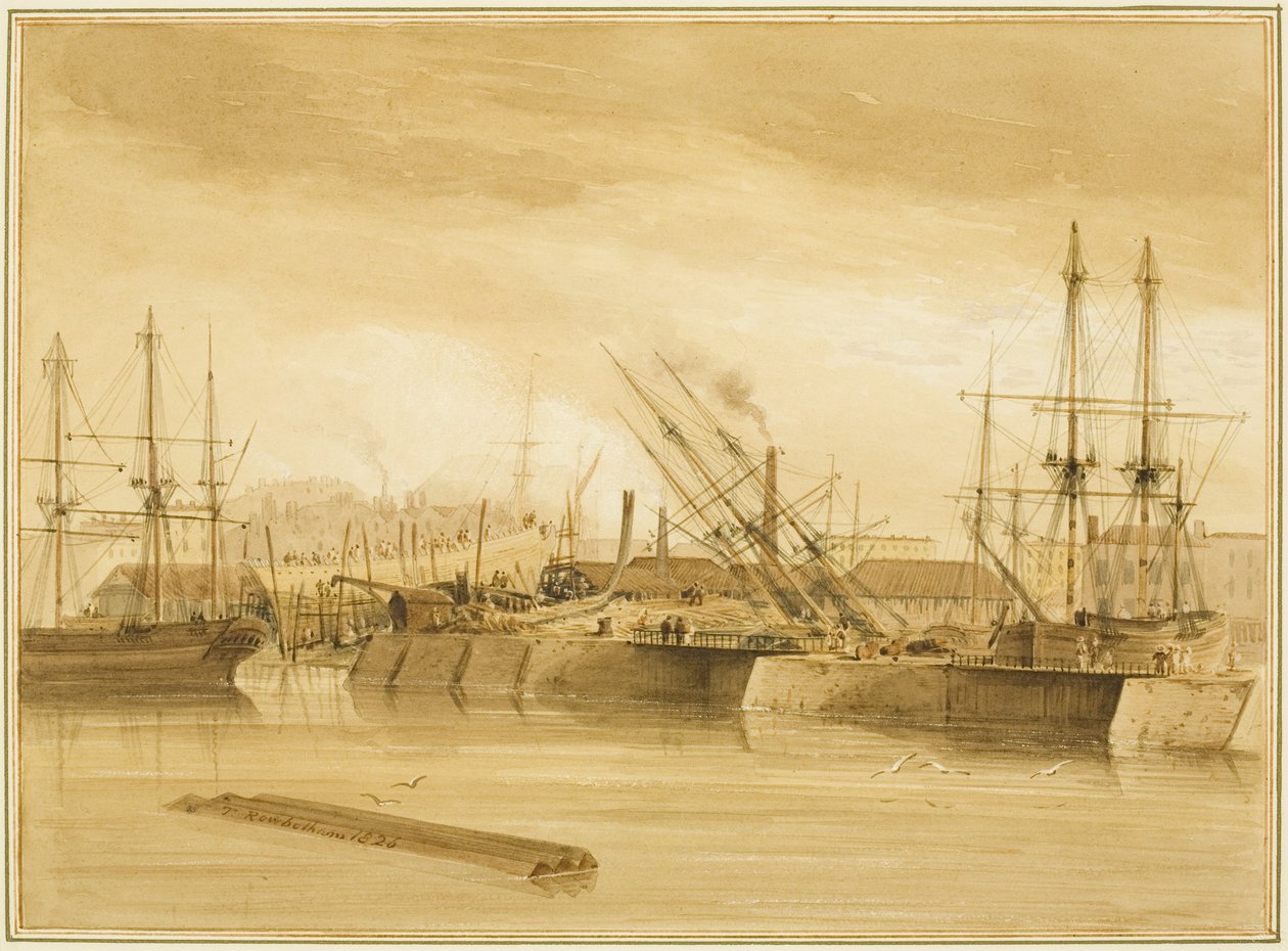 Östlicher Wapping Dock, zeigt die Bark 