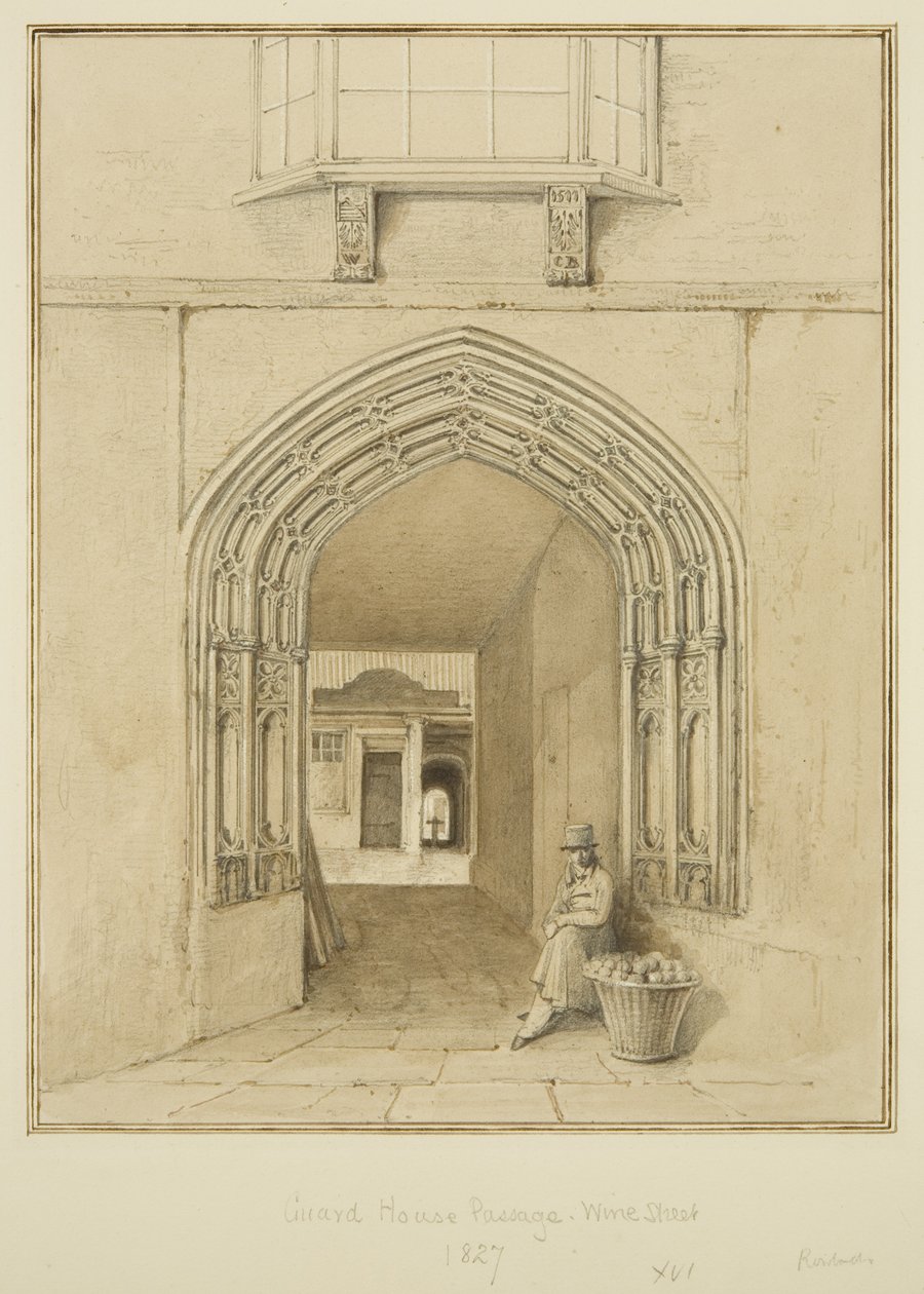 Wachstuben-Durchgang, Wine Street von Thomas Leeson the Elder Rowbotham