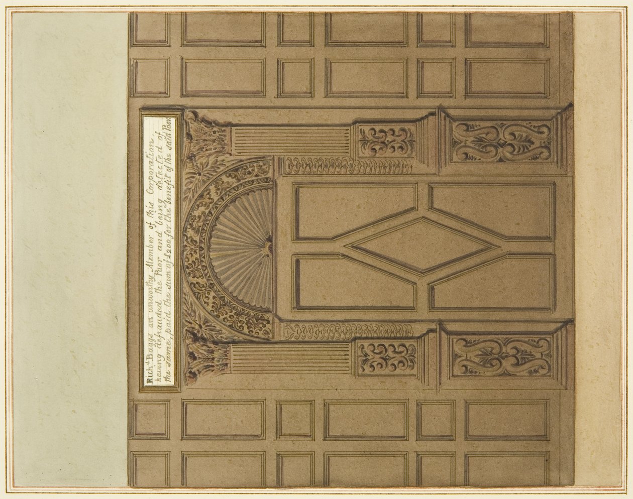 Innere Tür des Großen Raums der Münze, jetzt St. Peters Hospital von Thomas Leeson the Elder Rowbotham