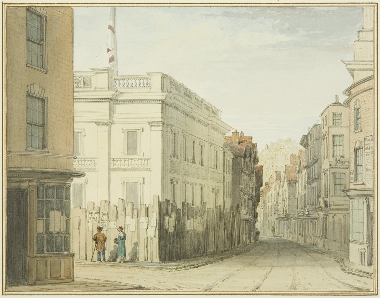 Blick hinunter zur Broad Street mit dem neuen Rathaus von Thomas Leeson the Elder Rowbotham