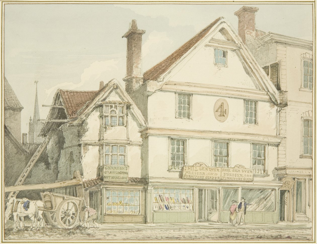 Nordwestwinkel von Broadmead von Thomas Leeson the Elder Rowbotham