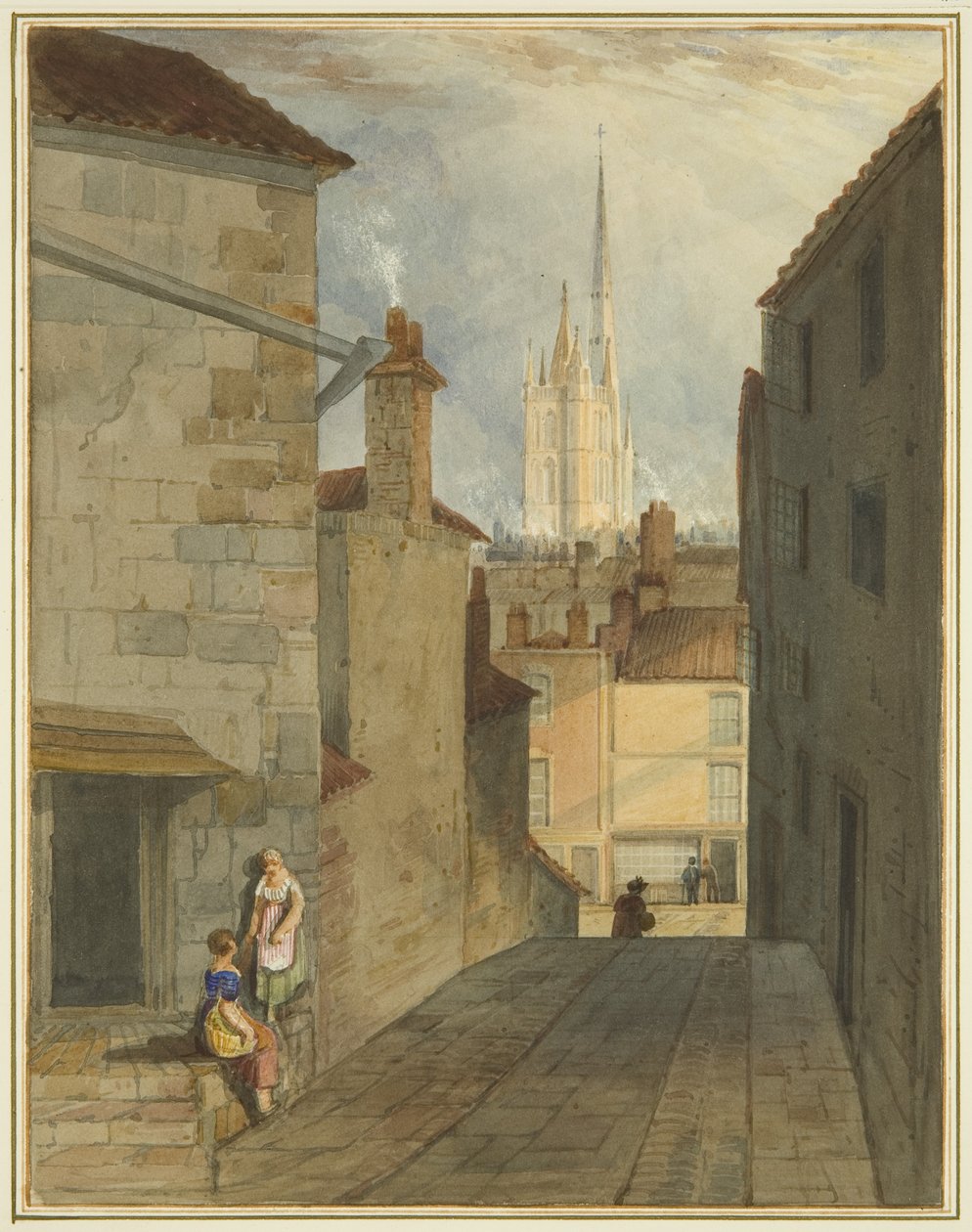 Treppen von Trenchard Lane zu Host Street von Thomas Leeson the Elder Rowbotham