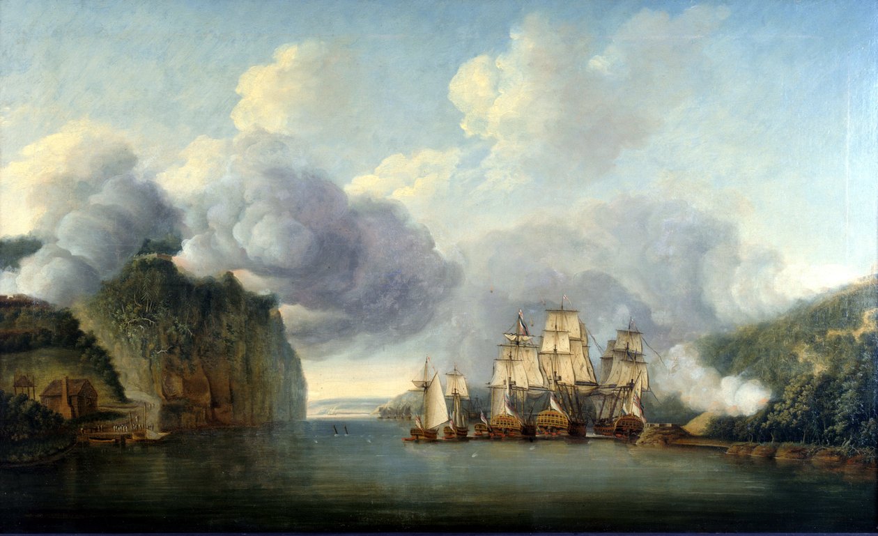 Erzwingung einer Passage des Hudson River, 9. Oktober 1776 von Thomas Mitchell