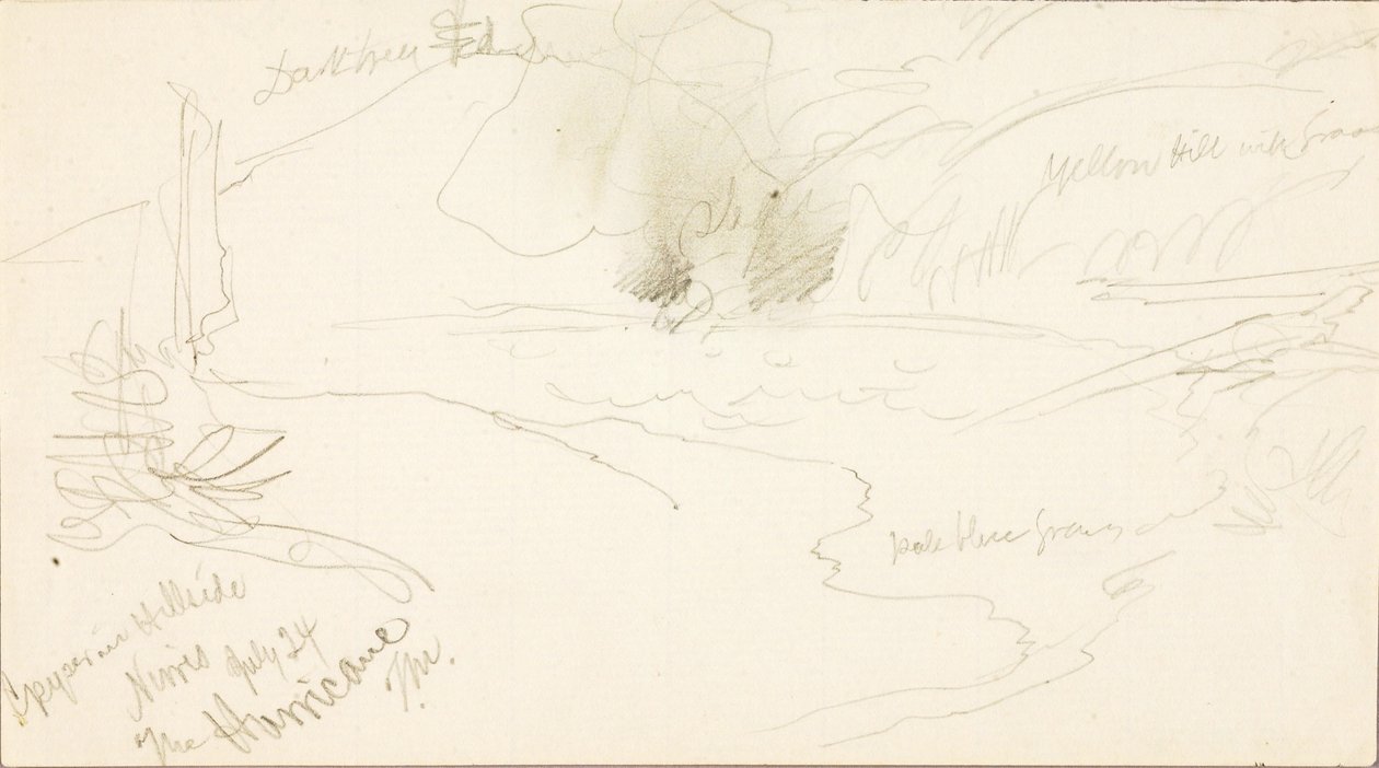 Geysir am Hang, Norris, der Hurrikan von Thomas Moran