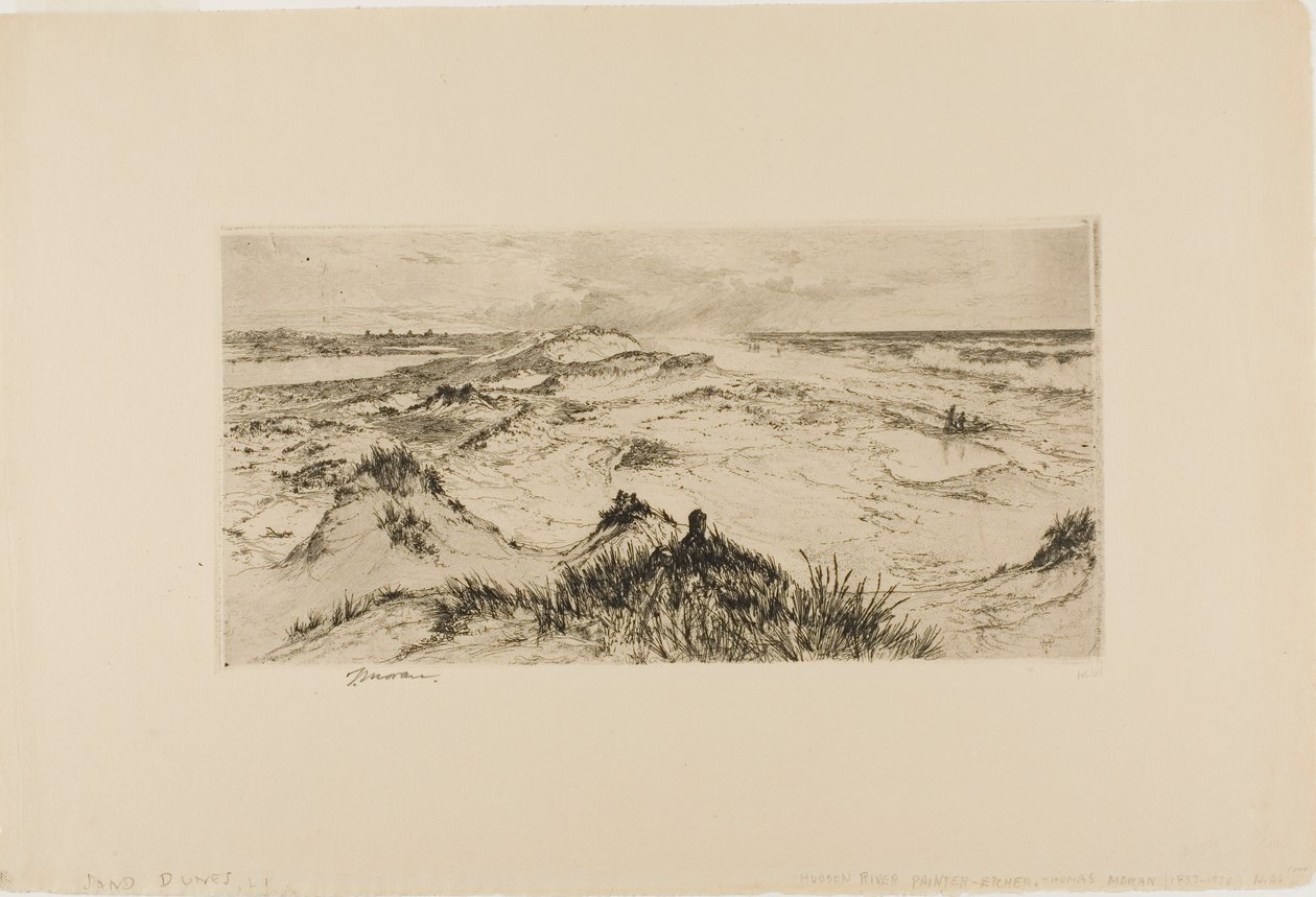 Über die Sanddünen schauen - Easthampton von Thomas Moran
