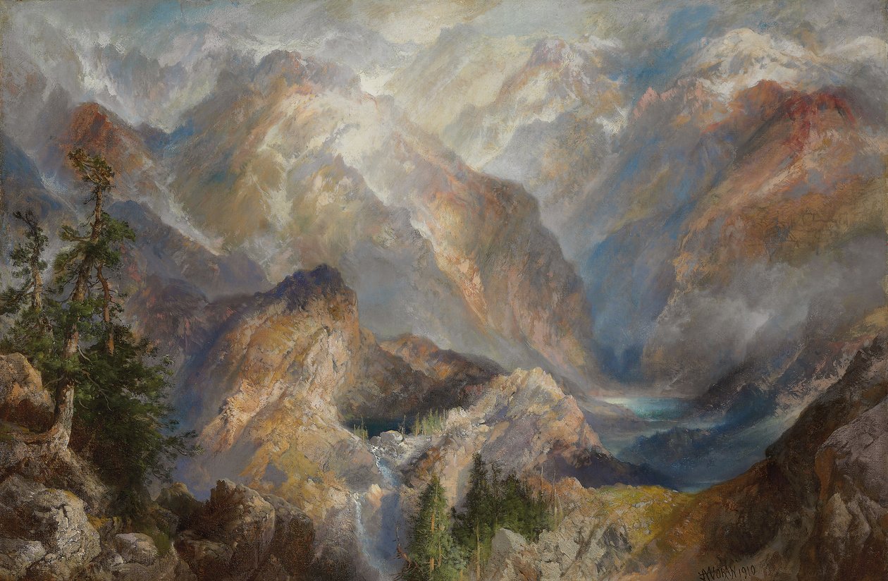 Morgen in den Sierras, Nevada, 1910 von Thomas Moran