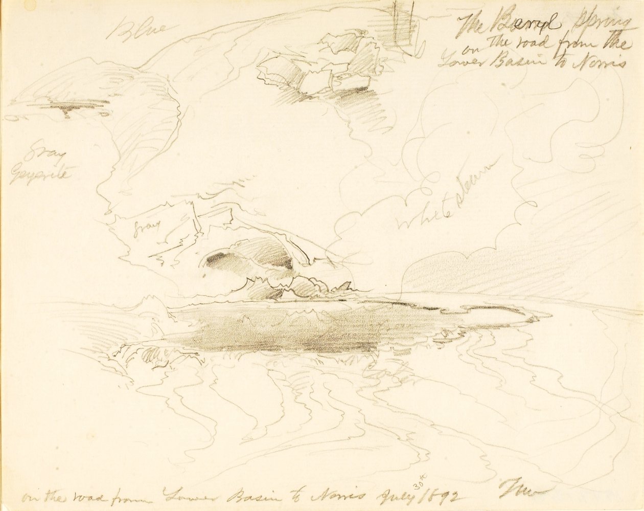 Die Beryl-Quelle auf der Straße vom Lower Basin nach Norris von Thomas Moran