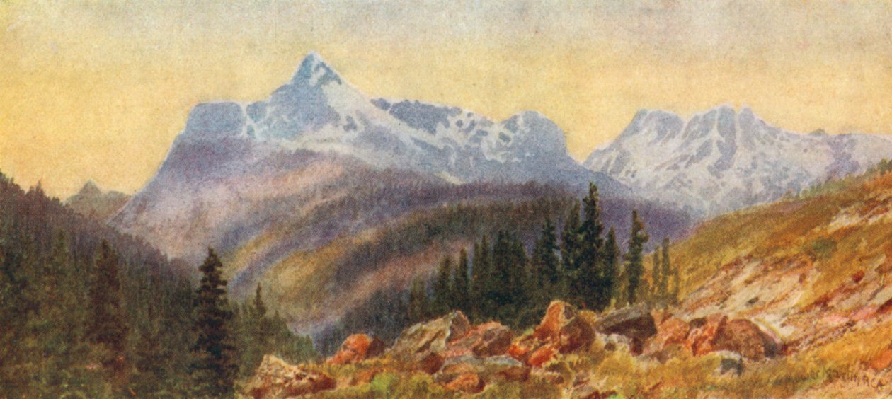 Vom Fuß des Eagle Peak, Selkirk Mountains von Thomas Mower Martin