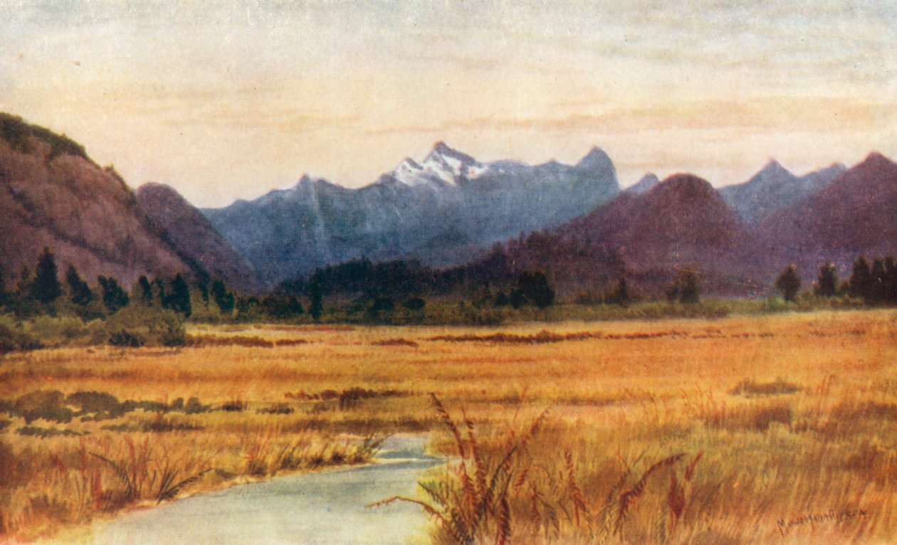 Pitt Meadows, am Fraser River, British Columbia von Thomas Mower Martin