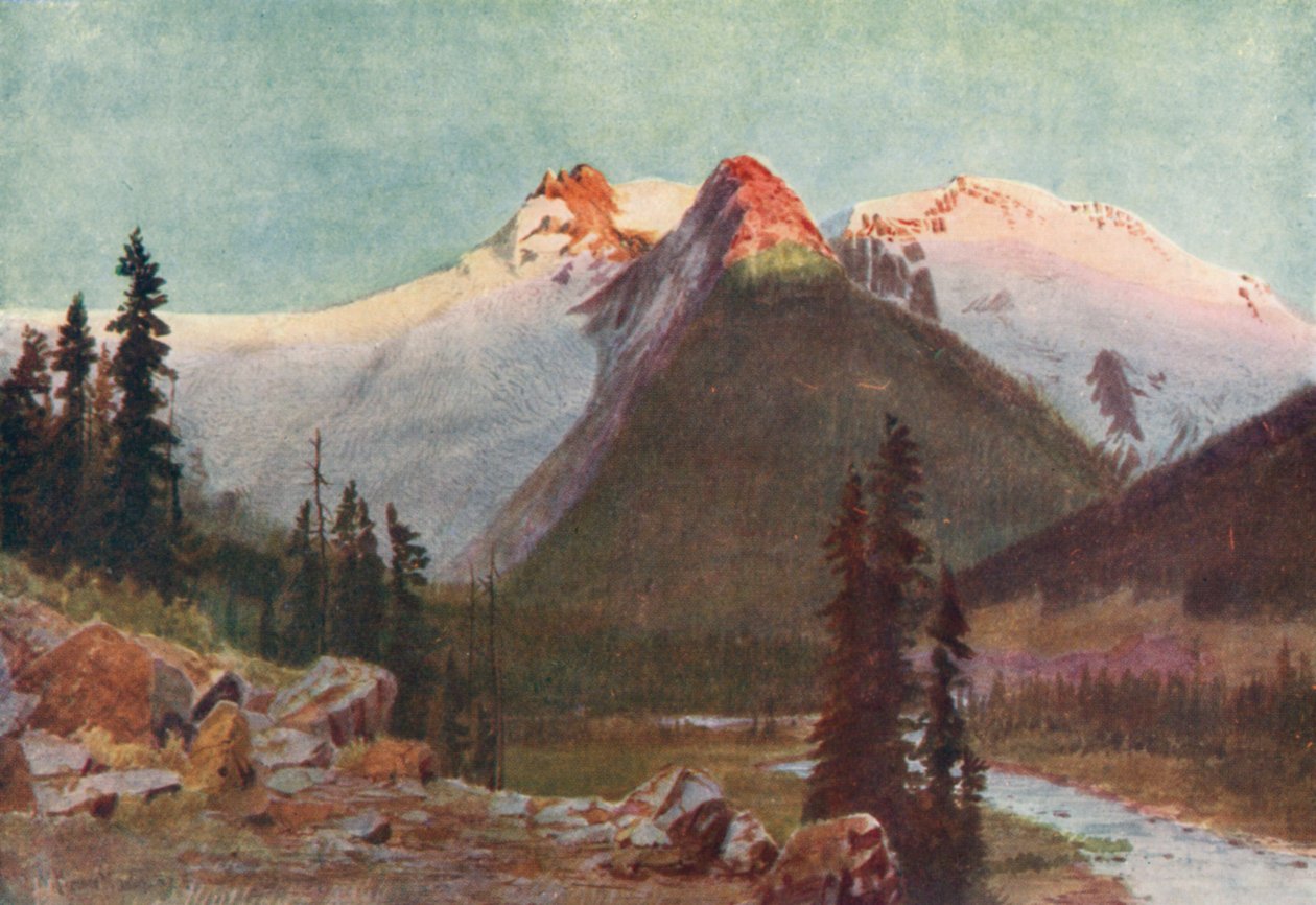Sonnenuntergang auf den großen Selkirk-Gletschern von Thomas Mower Martin