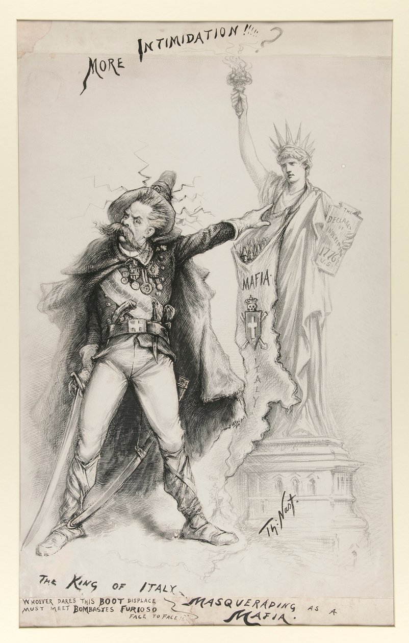 Der König von Italien als Mafia verkleidet von Thomas Nast