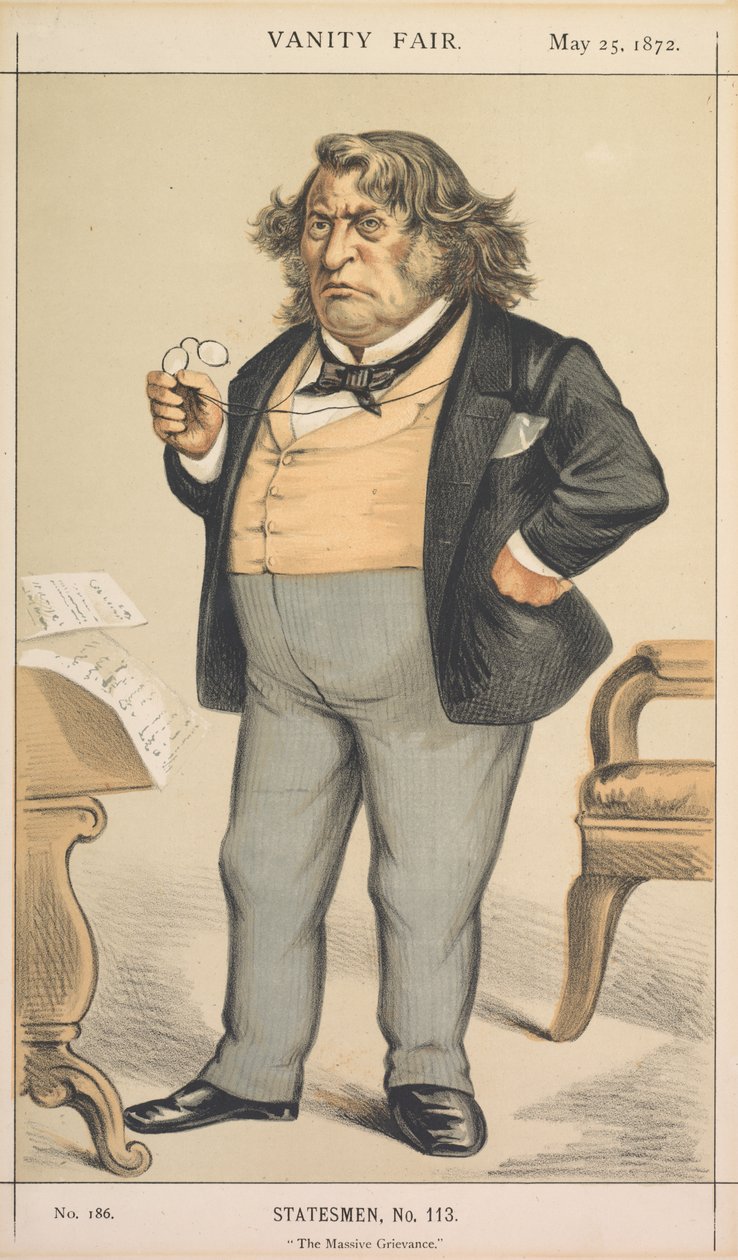 Vanity Fair: Staatsmann, Nr. 113 Die massive Beschwerde, 1872 von Thomas Nast