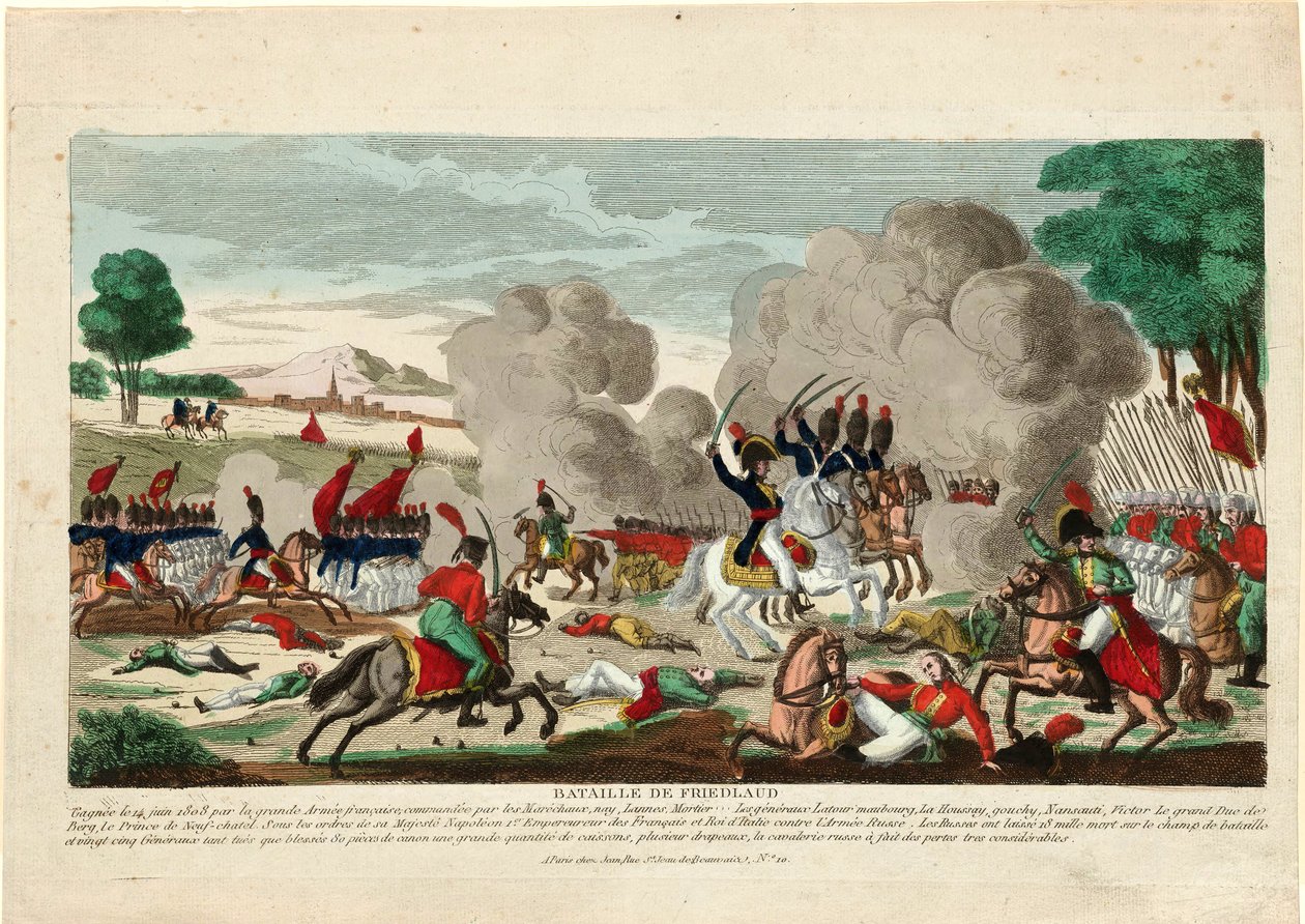 Die Schlacht von Friedland. Ein Angriff der russischen Leibgarde am 14. Juni 1807 - Naudet, Thomas Charles von Thomas Naudet