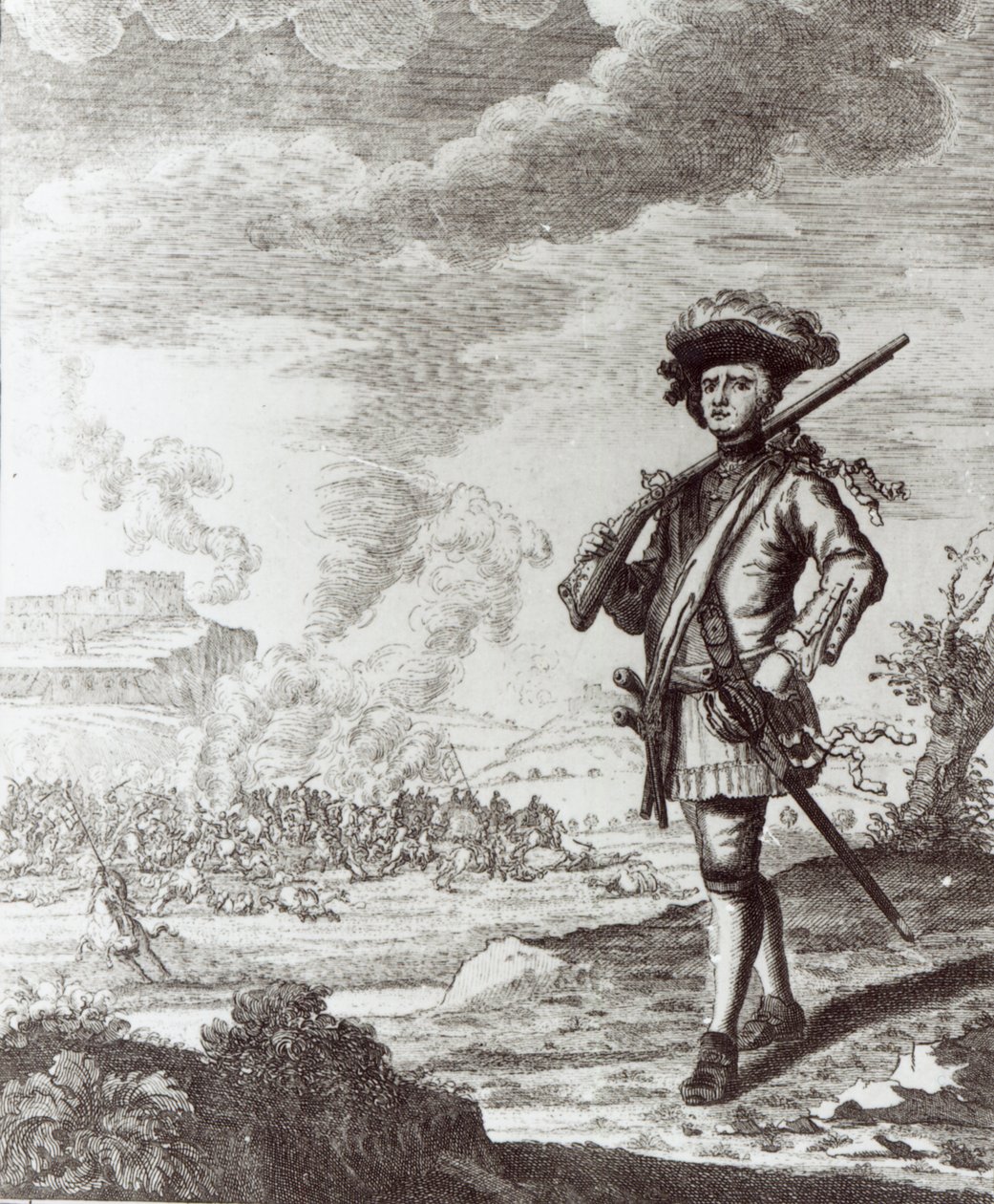 Kapitän Henry Morgan bei der Plünderung von Panama im Jahr 1671, ca. 1734 von Thomas Nicholls