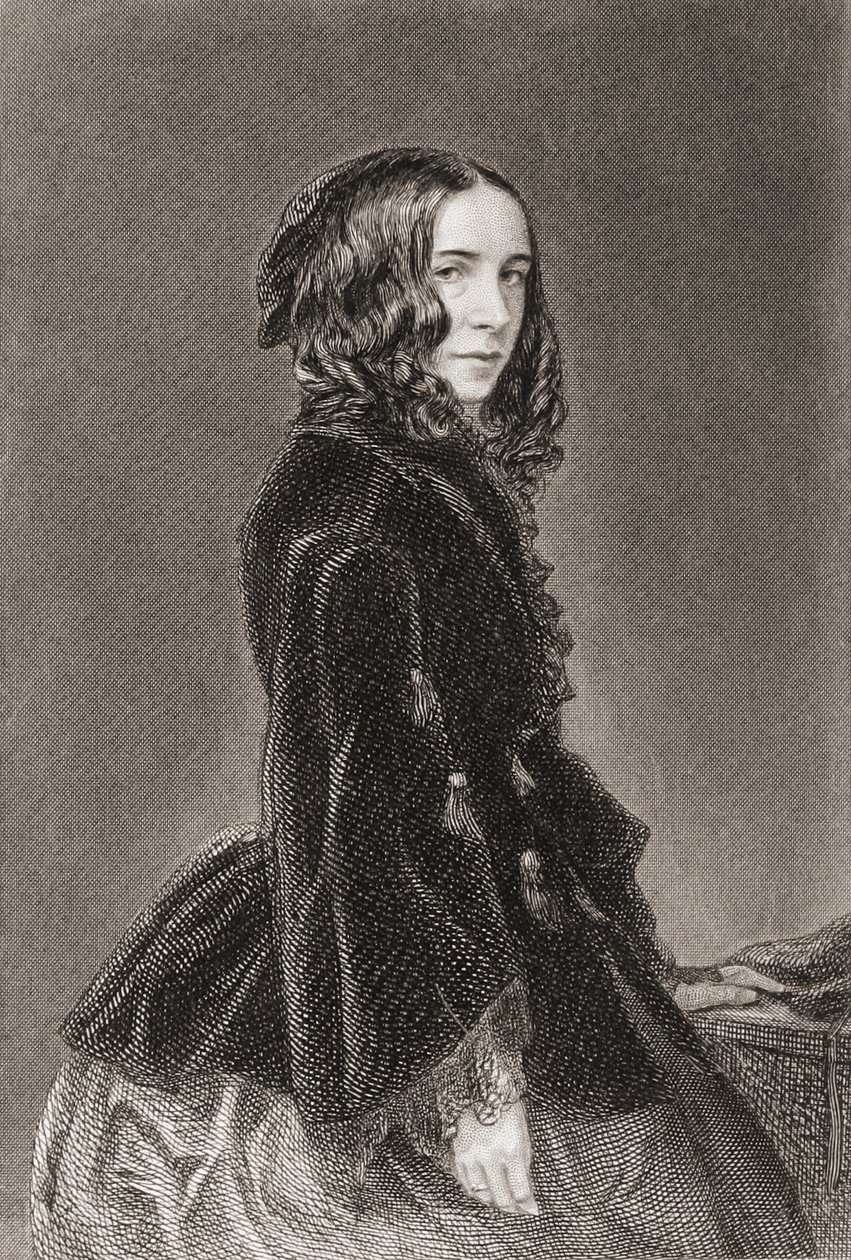 Elizabeth Barrett Browning, Poetische Werke Band I, Gravur von Thomas Oldham Barlow