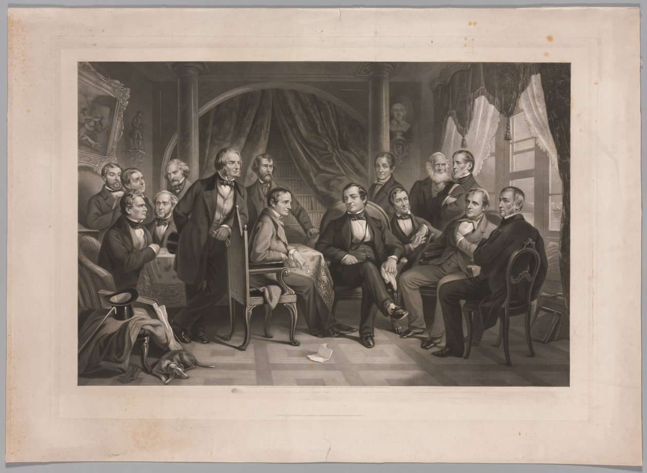 Washington Irving und seine literarischen Freunde in Sunnyside von Thomas Oldham Barlow