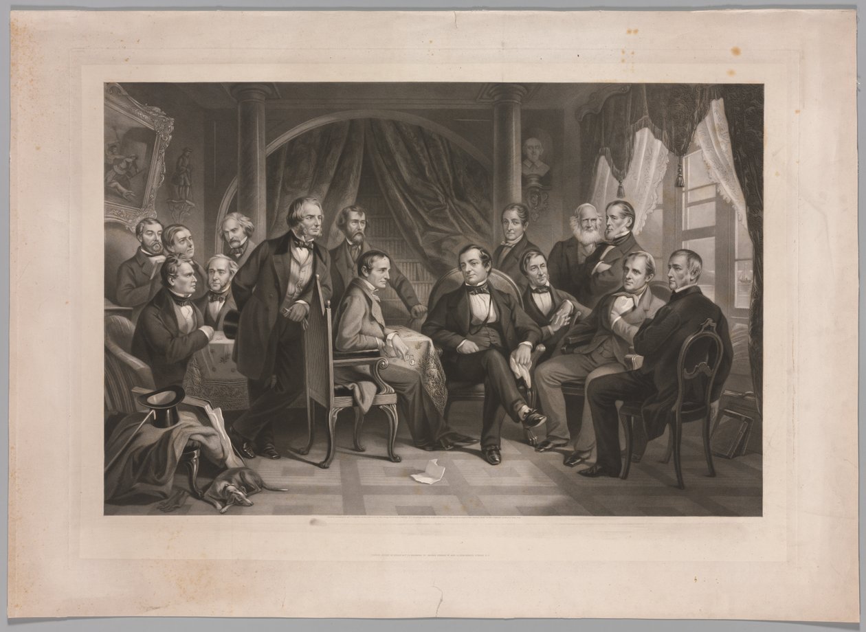 Washington Irving und seine literarischen Freunde in Sunnyside von Thomas Oldham Barlow