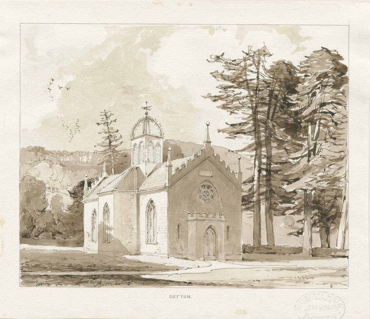Cotton - Kapelle des Heiligen Johannes des Täufers von Thomas Peploe Wood