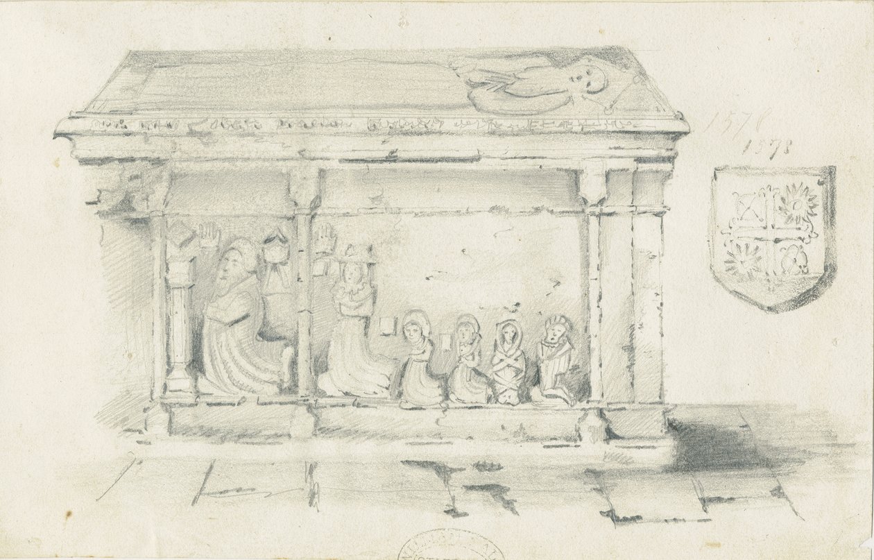 Eccleshall Kirche - Grab von Bischof Bentham von Thomas Peploe Wood