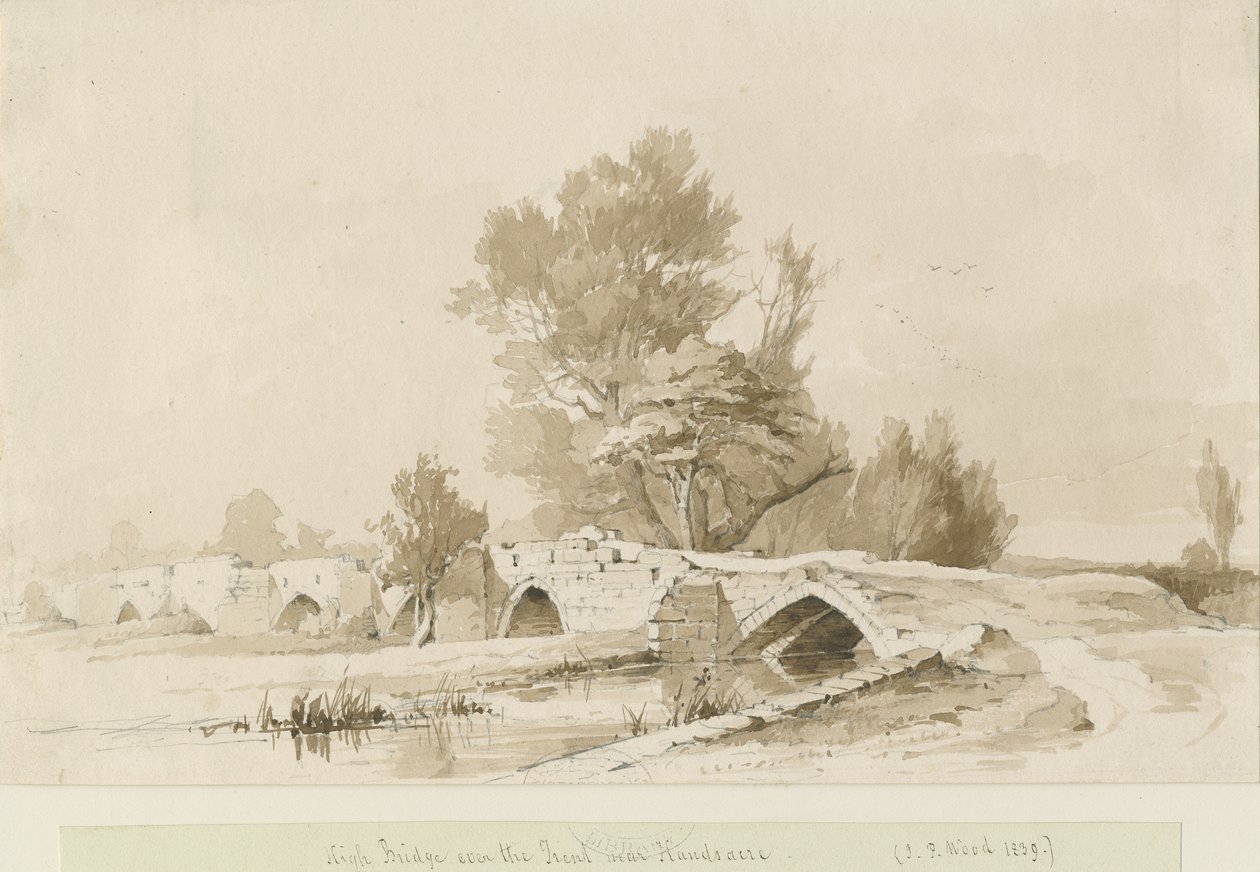 Handsacre - Alte Hohe Brücke von Thomas Peploe Wood