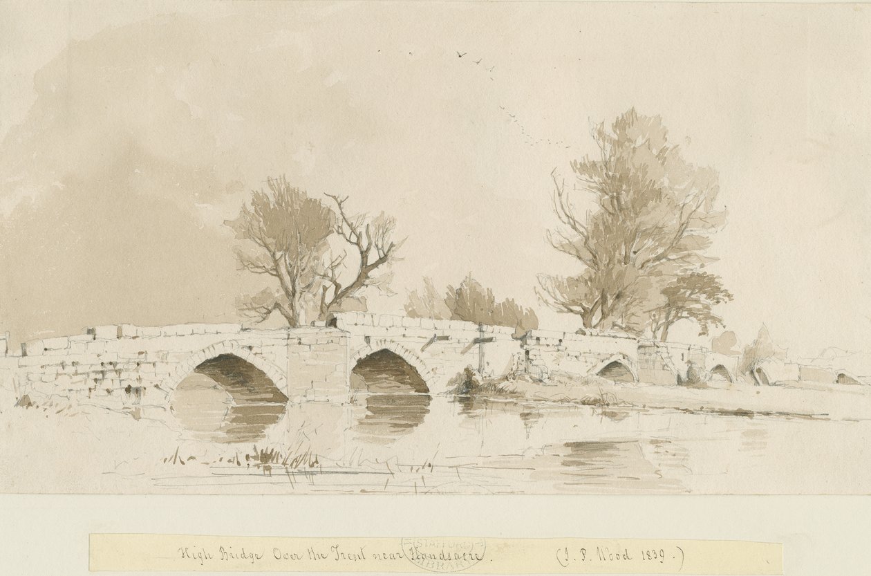 Handsacre - Alte Hohe Brücke von Thomas Peploe Wood