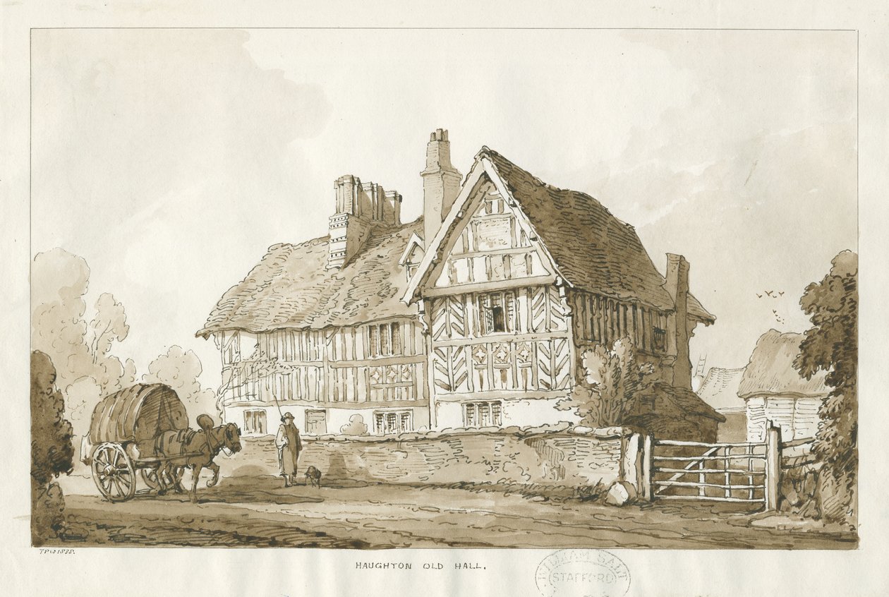 Haughton - Altes Hallenhaus, 1838 von Thomas Peploe Wood
