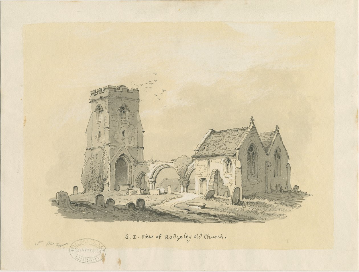 Rugeley Kirche (Alt) von Thomas Peploe Wood