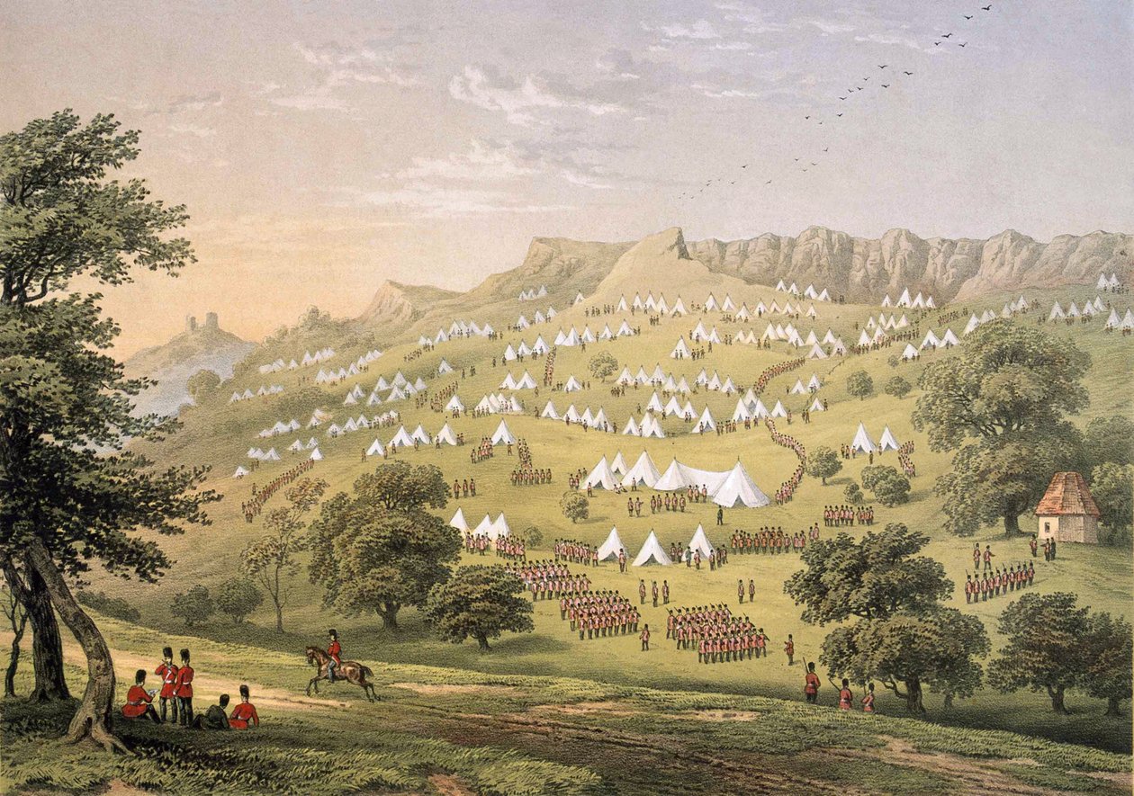 Das Lager der Fremdenlegion bei Hythe, Kent 1855 von Thomas Picken