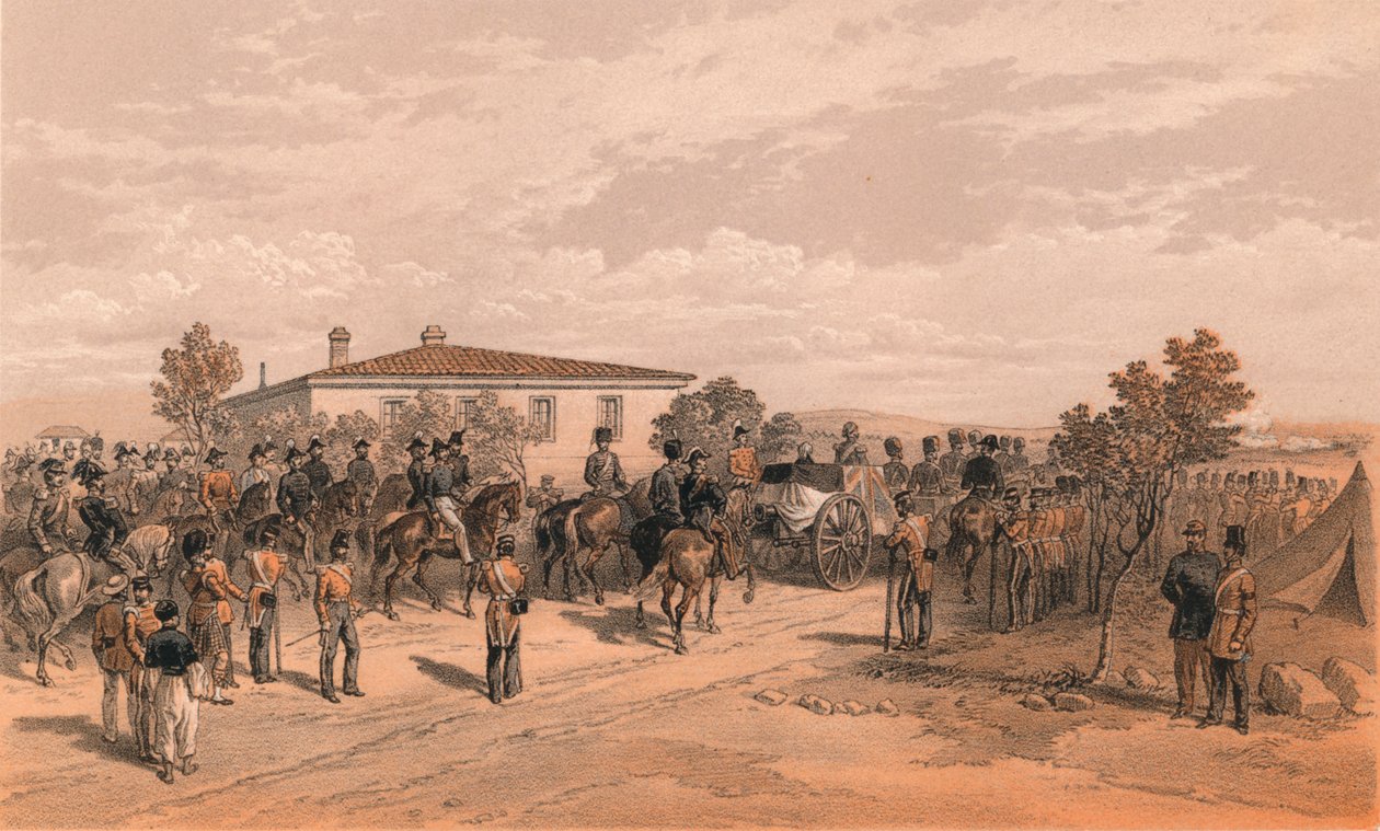 Der Trauerzug von Lord Raglan verlässt das Hauptquartier von Thomas Picken