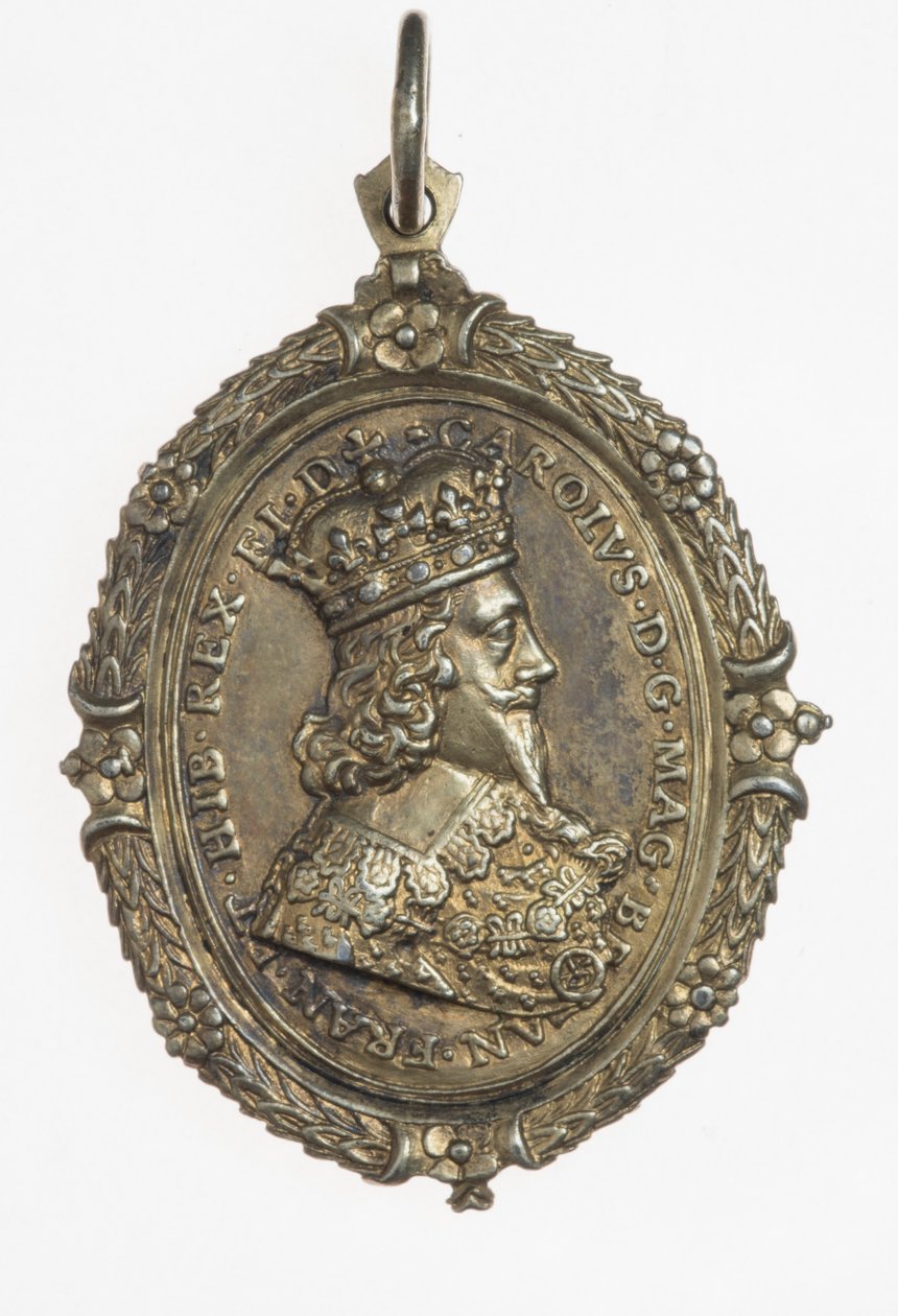 Unterstützerabzeichen von Karl I. und Henrietta Maria, um 1649 von Thomas Rawlins