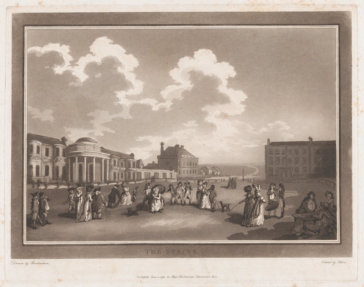 The Steine Ein Ausflug nach Brighthelmstone, 1. Juni 1790. Schöpfer: Thomas Rowlandson, Samuel Alken von Thomas Rowlandson, Samuel Alken