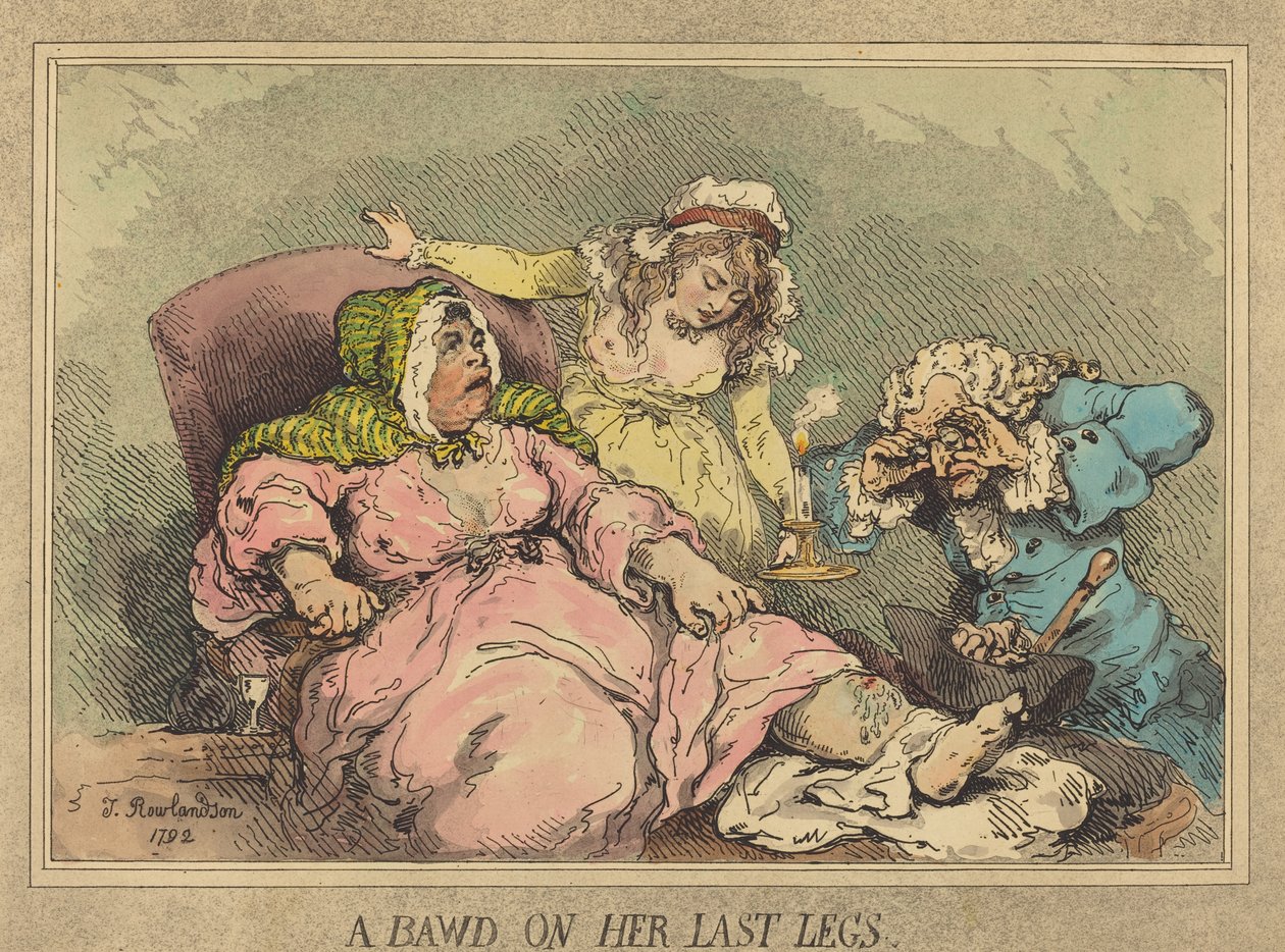 Eine Kupplerin auf ihren letzten Beinen, 1792 von Thomas Rowlandson