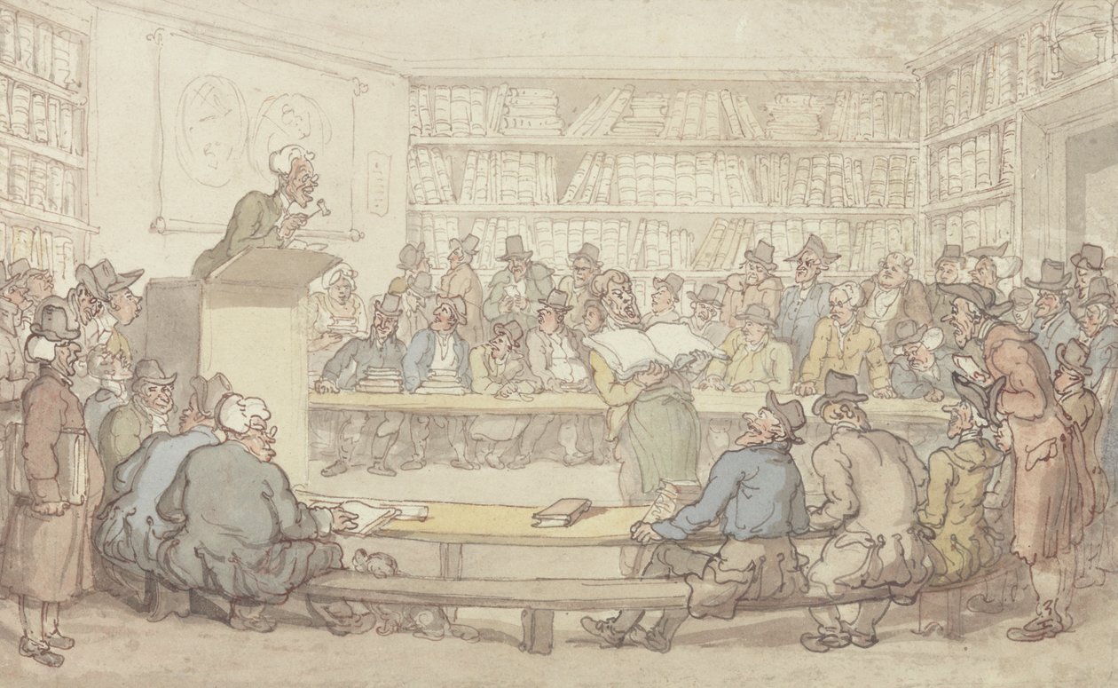 Eine Buchauktion von Thomas Rowlandson