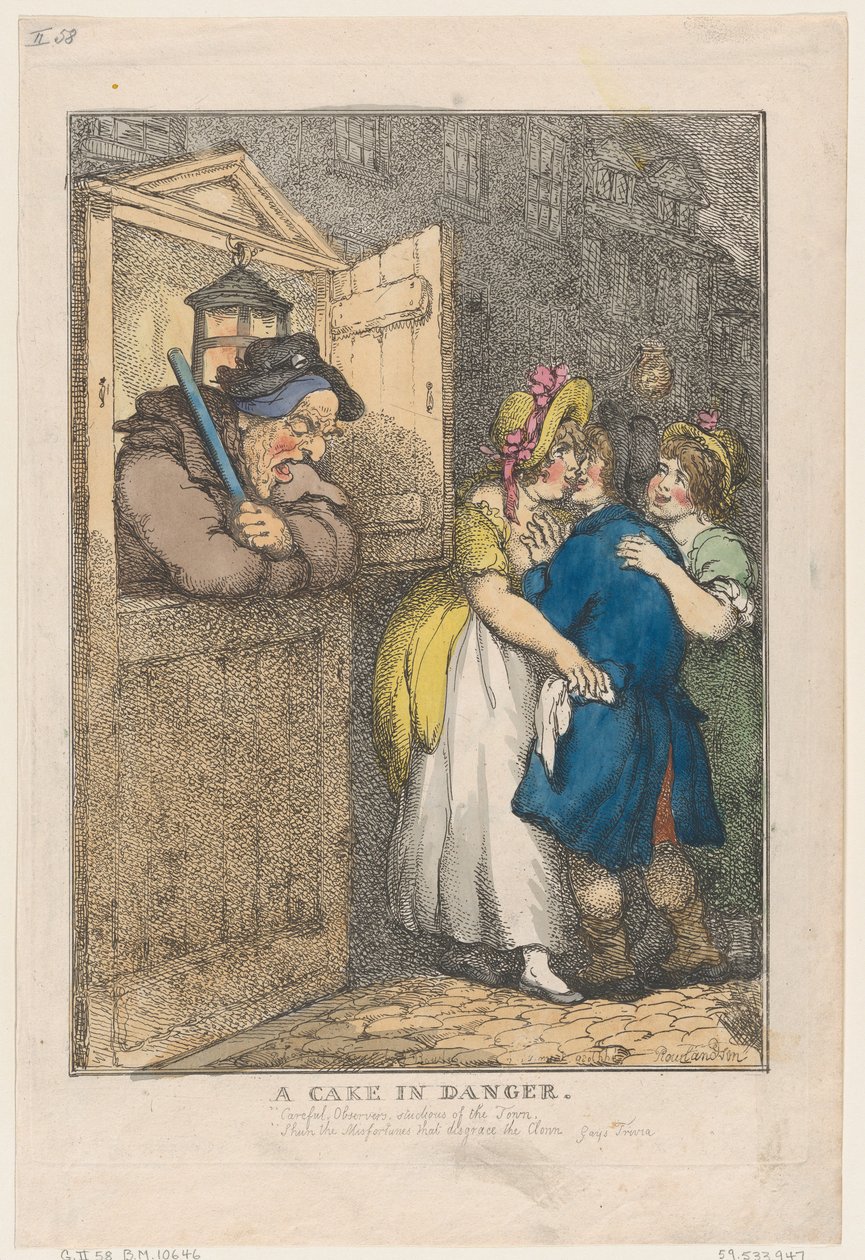 Ein Kuchen in Gefahr, 20. April 1806 von Thomas Rowlandson