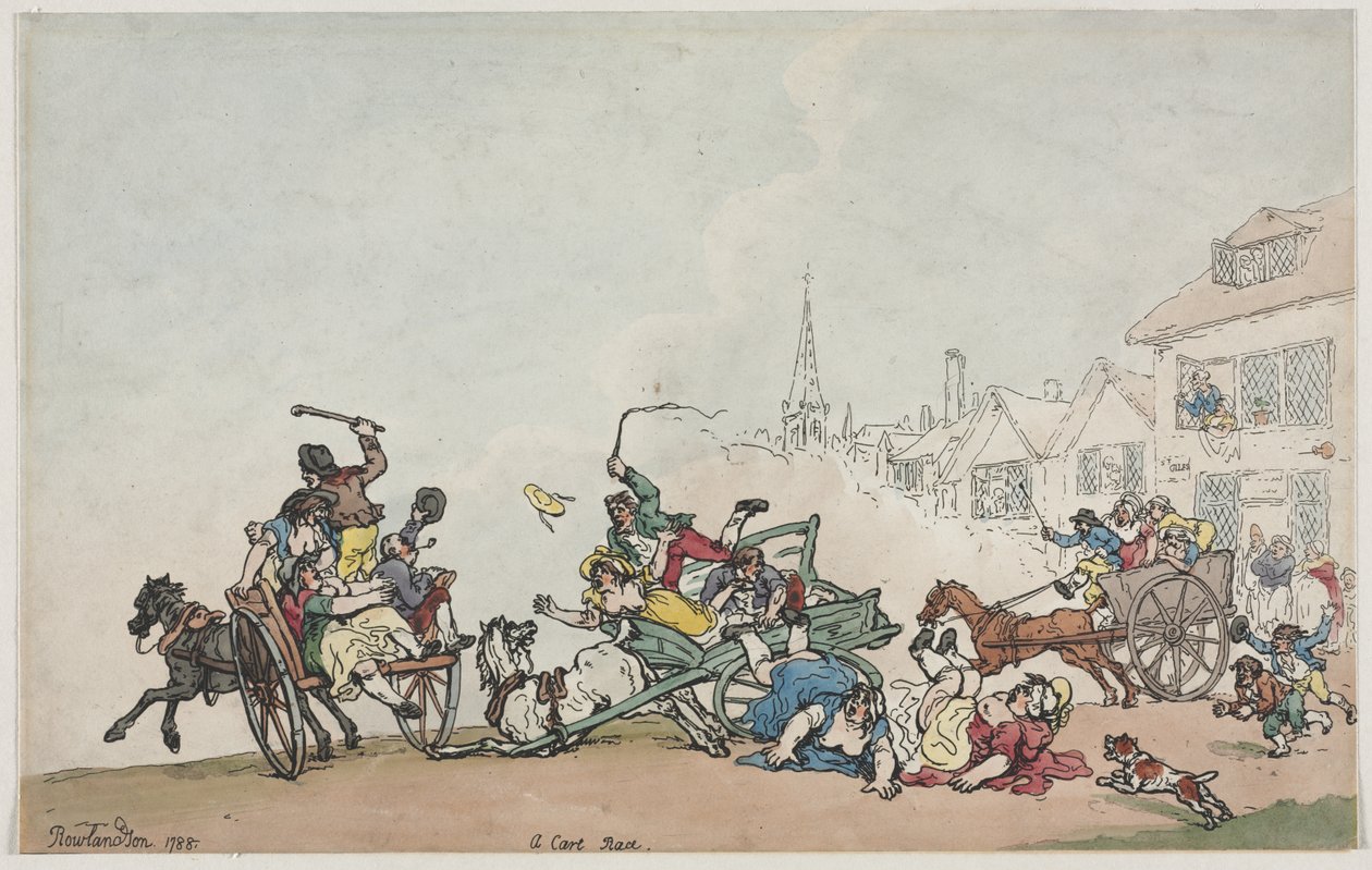 Ein Wagenrennen von Thomas Rowlandson