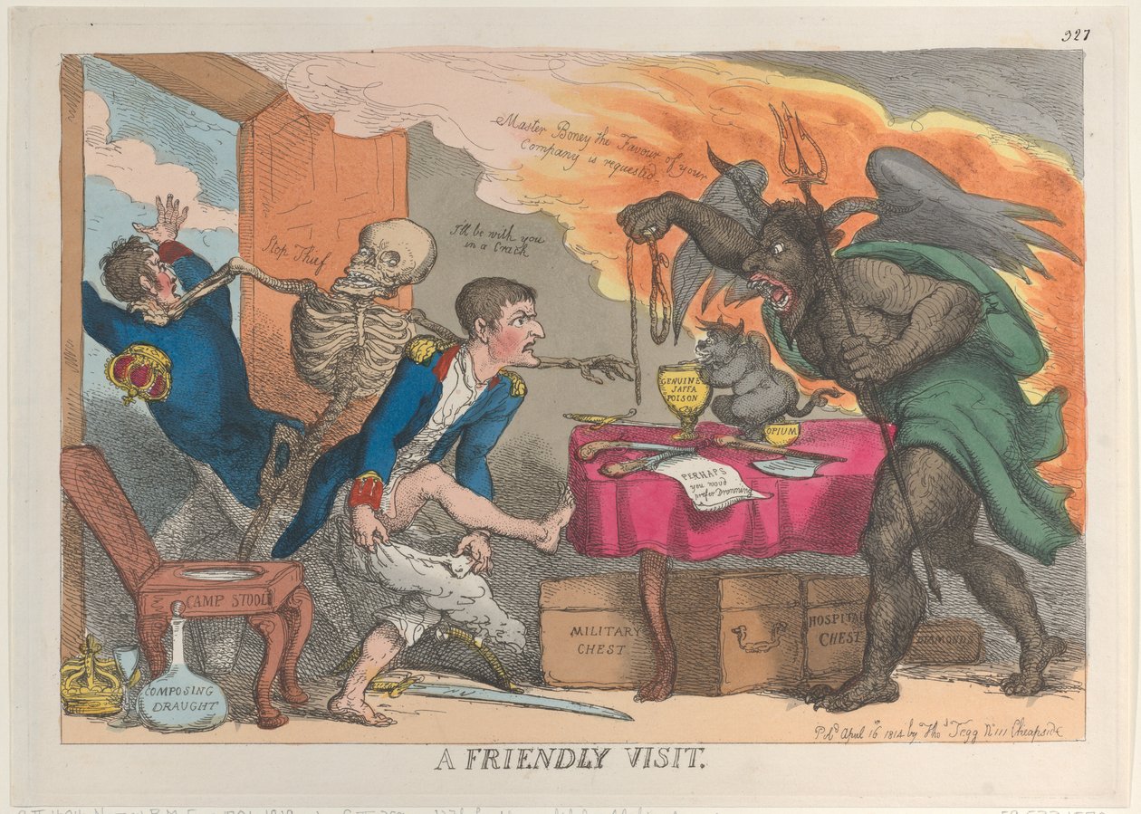 Ein freundlicher Besuch, 16. April 1814 von Thomas Rowlandson