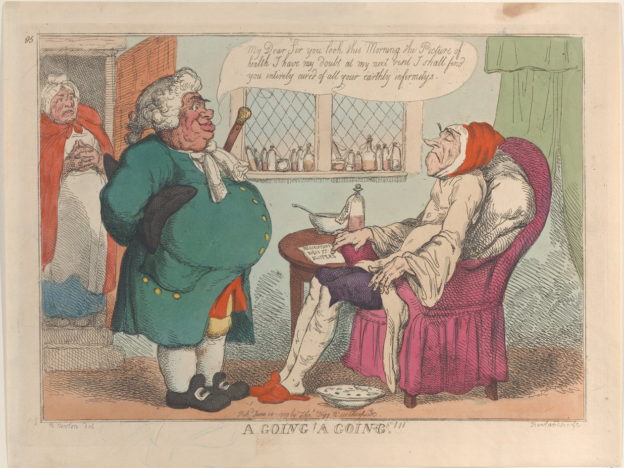 Ein Gehen! Ein Gehen!!!, 10. Juni 1809 von Thomas Rowlandson