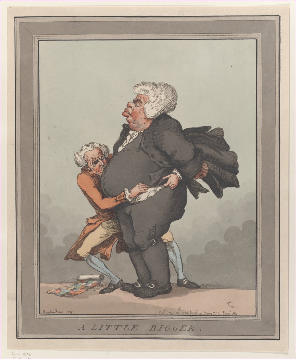 Ein bisschen größer, 18. Mai 1791 von Thomas Rowlandson